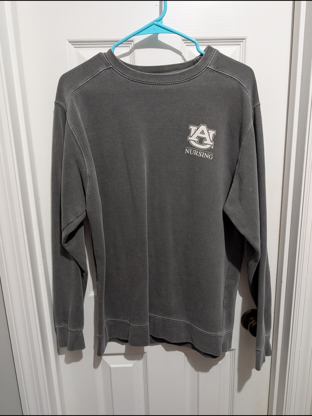 Comfort Colors Gray Auburn Nursing Crew Sweatshirt